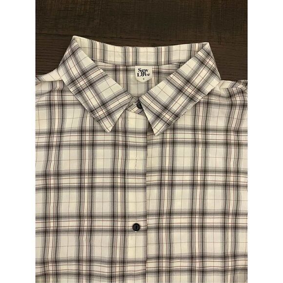 SEW In Love Long Sleeve Plaid Button Up Top - Picture 3 of 11